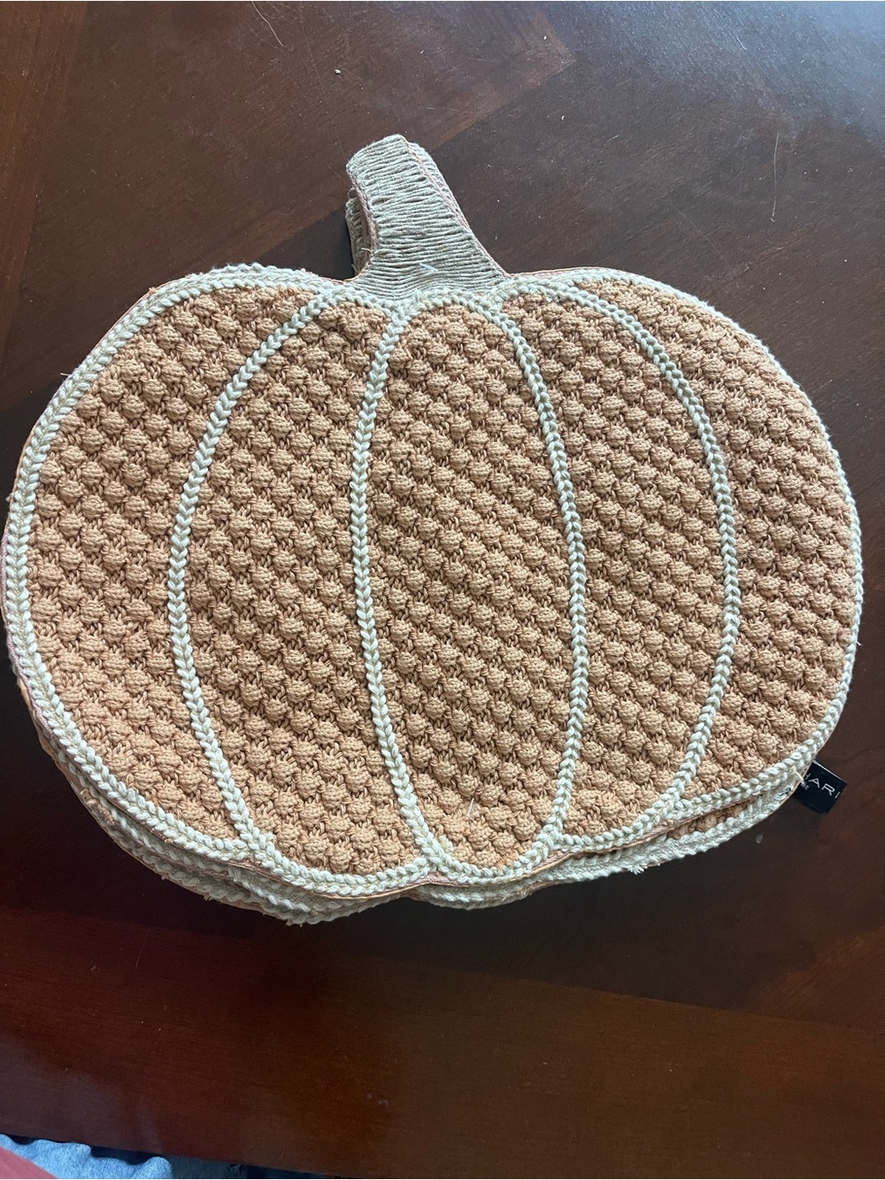 Tahari Tan and Cream Pumpkin Placemat Set